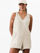 Athleta Oat Linen Romper (L)