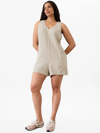 Athleta Oat Linen Romper (L)