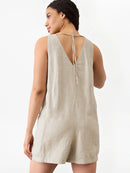 Athleta Oat Linen Romper (L)