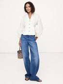 Banana Republic Poplin Cinch Waist Shirt (S)