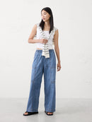 Banana Republic Wide Leg Drawstring Jeans (XL)