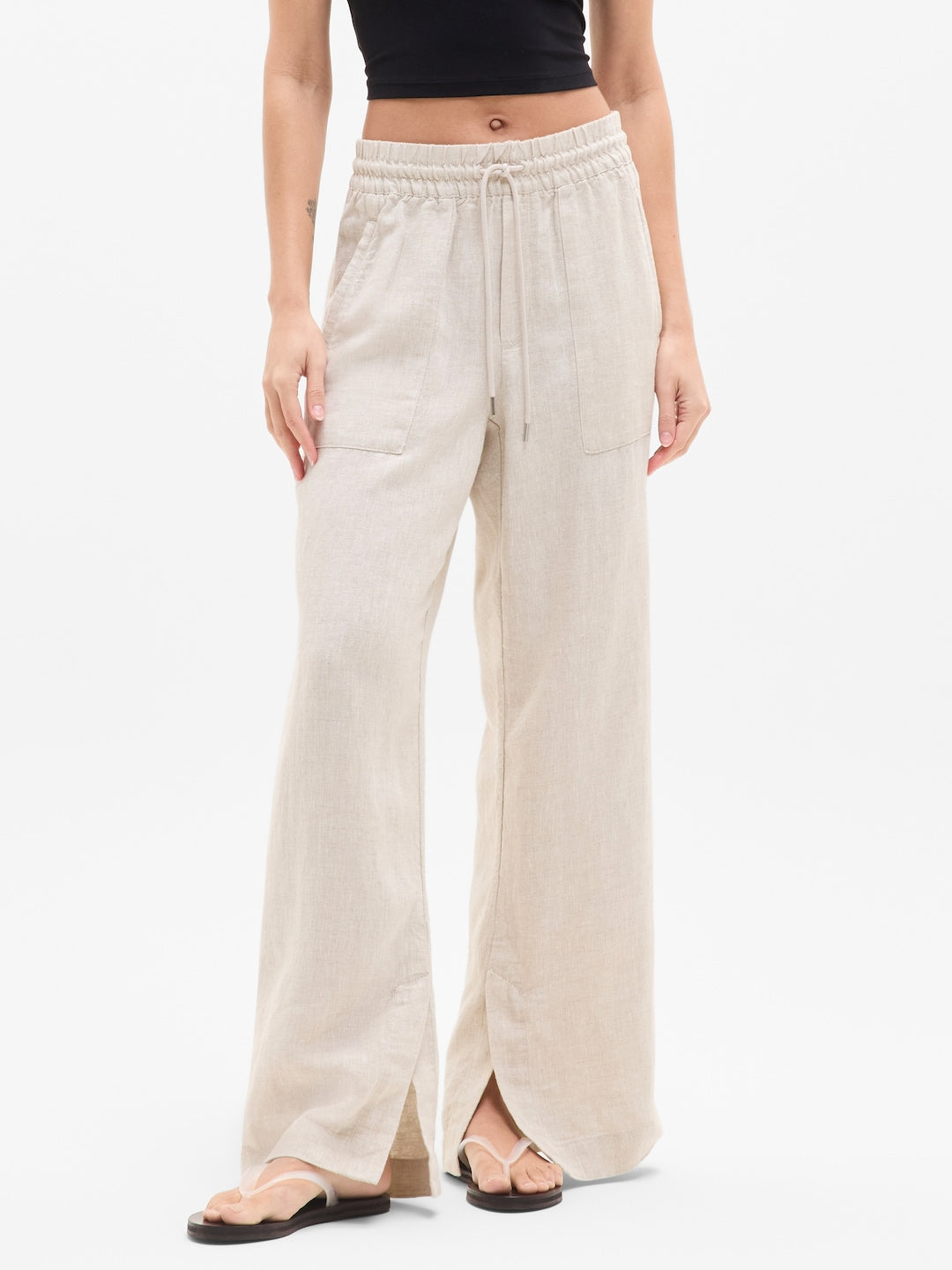 Athleta Wide Leg Linen Pants (MT)