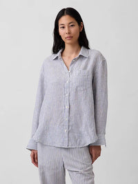 Gap Striped Linen Button Up (S)