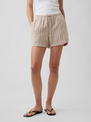 NEW Gap Linen Blend Striped Shorts (L)