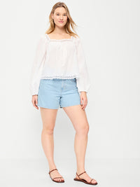 NEW Light Wash Baggy Denim Short (16)