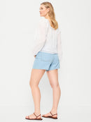 NEW Light Wash Baggy Denim Short (16)