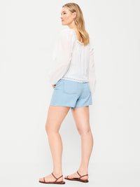 NEW Light Wash Baggy Denim Short (16)