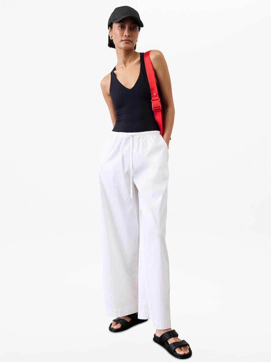 Athleta Linen Blend Wide Leg Pants (MT)