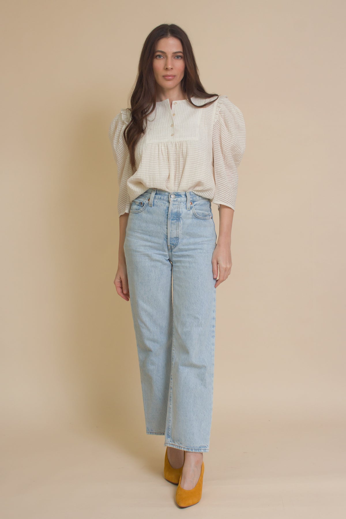 Current Air Puff Sleeve Top (M)