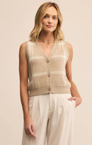 Z Supply Neutral Checkered Vest (S)