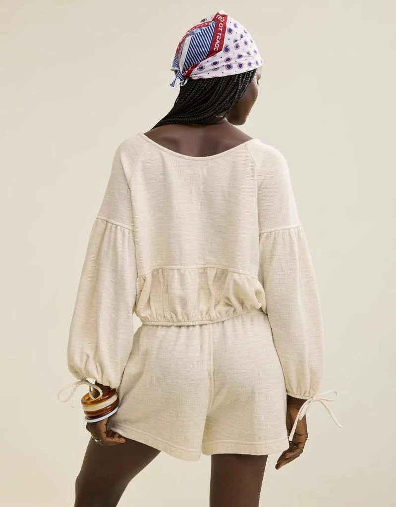 Aerie Oat Puff Sleeve Top (M)