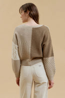 Blu Pepper Neutral Cable Knit Cardigan (M)