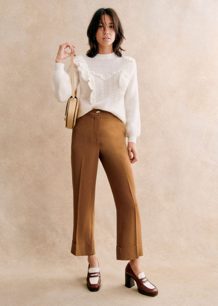 Sezane Damon Camel Trousers (8)