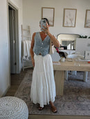 Denim Cropped Vest (XS)