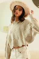 Bibi Textured Dolman Sweater (L)