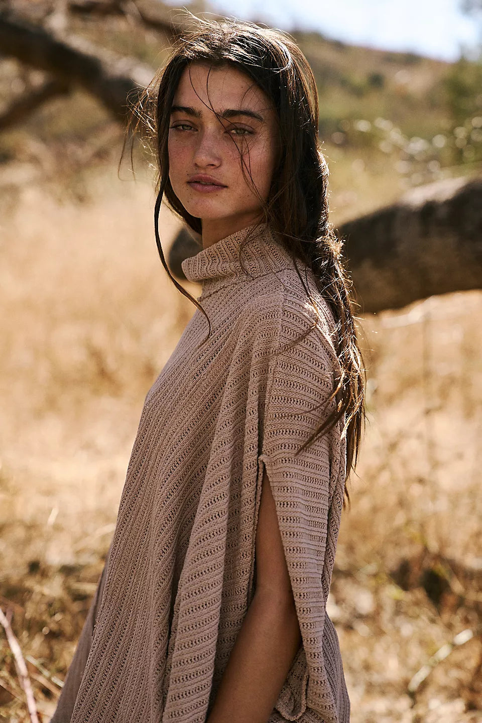 Free People Oversized Poncho Sweater (M)