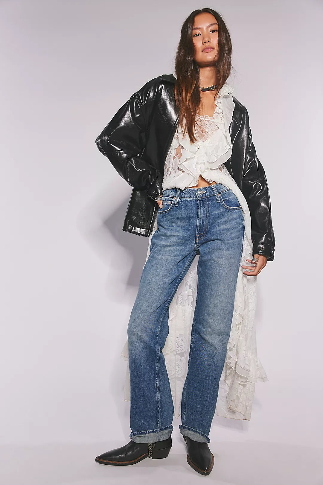 Mother Relaxed Straight Jeans (29)