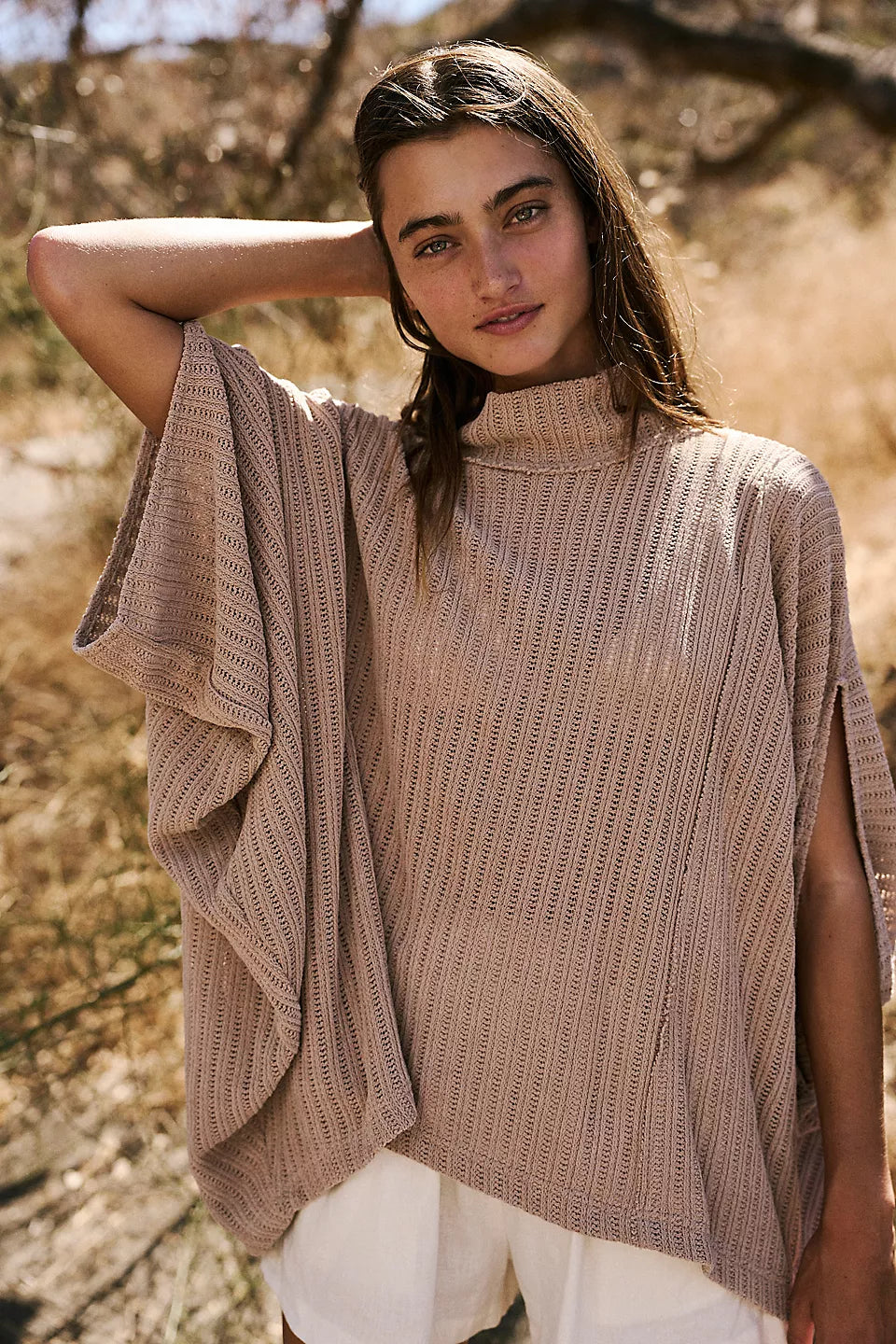 Free People Oversized Poncho Sweater (M)
