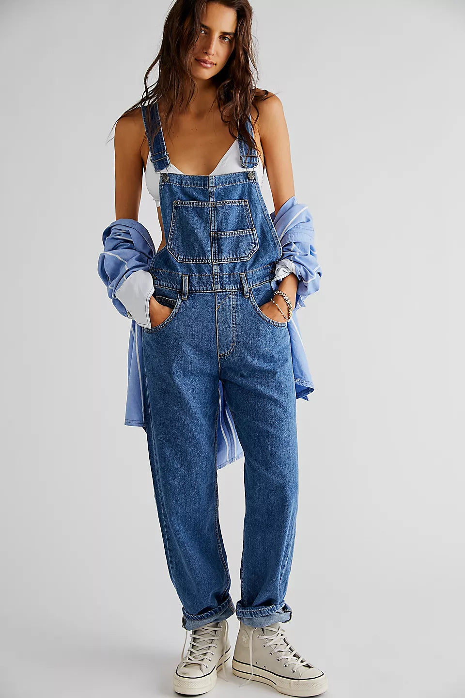 Free People Ziggy Denim Overalls (L)