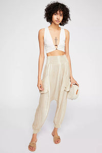 Free People Striped Baggy Pants (S)
