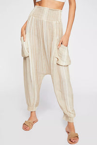 Free People Striped Baggy Pants (S)
