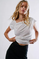 Free People Cotton Knit Tee (XS)