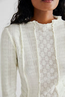 NEW Free People Floral Lace Top (M)