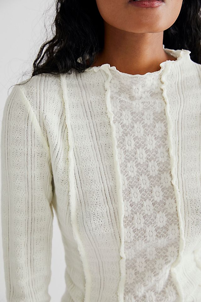 NEW Free People Floral Lace Top (M)