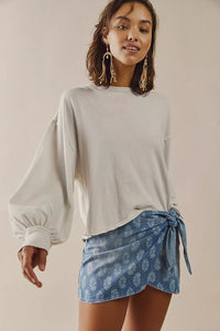 Free People Relaxed Cotton Tee (S)
