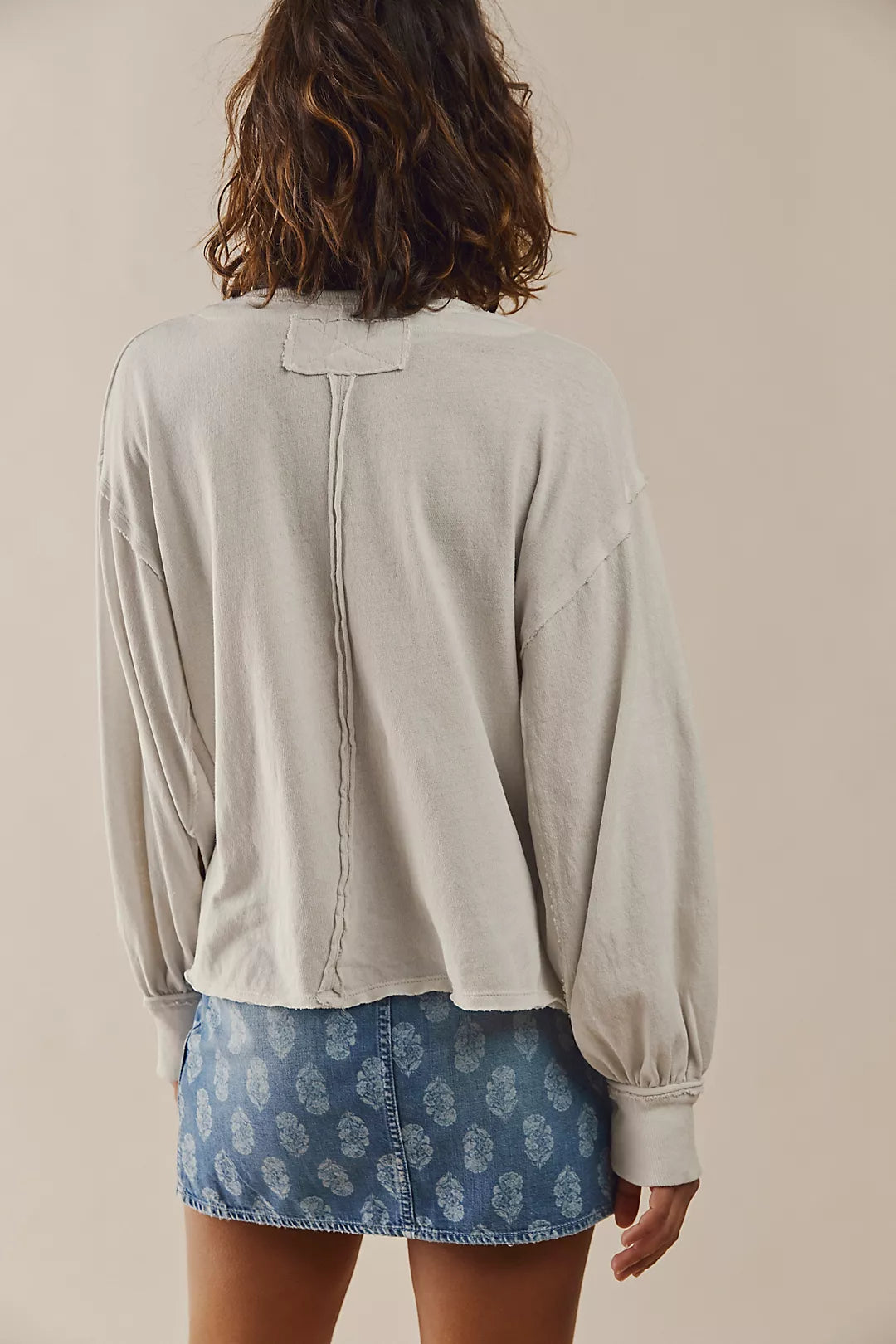 Free People Relaxed Cotton Tee (S)