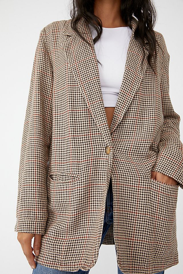 Free People Houndstooth Blazer (XS)