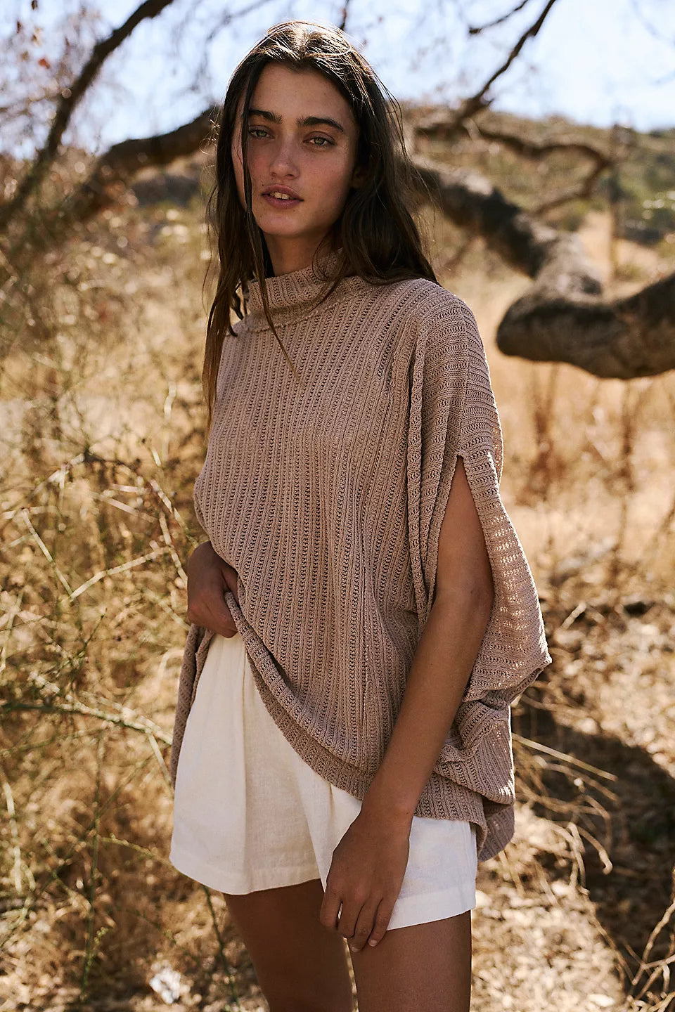 Free People Oversized Poncho Sweater (M)