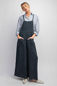 Easel Wide Leg Gauze Overalls (M)