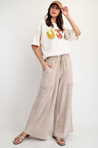 Easel Neutral Wide Leg Pants (1X)