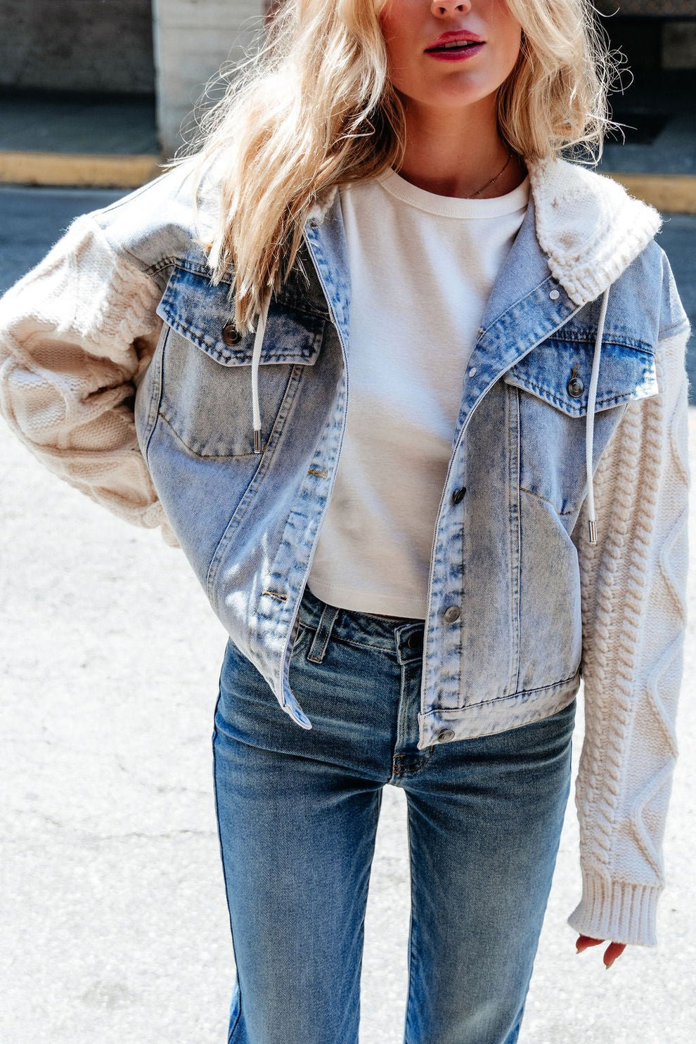 Elan Denim Sweater Jacket (M)