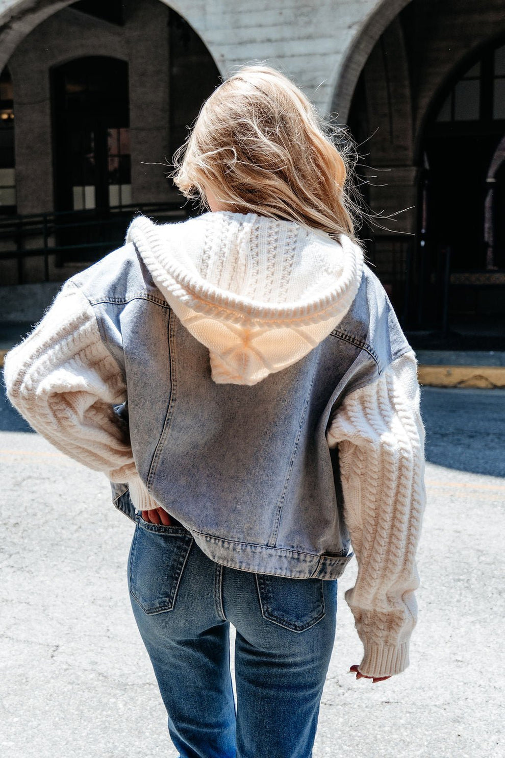 Elan Denim Sweater Jacket (M)