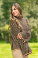 NEW Elan Striped Turtleneck Sweater (S)
