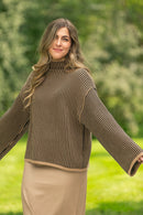 NEW Elan Striped Turtleneck Sweater (S)