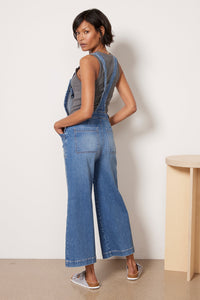 Evereve Wide Leg Denim Overalls (25)