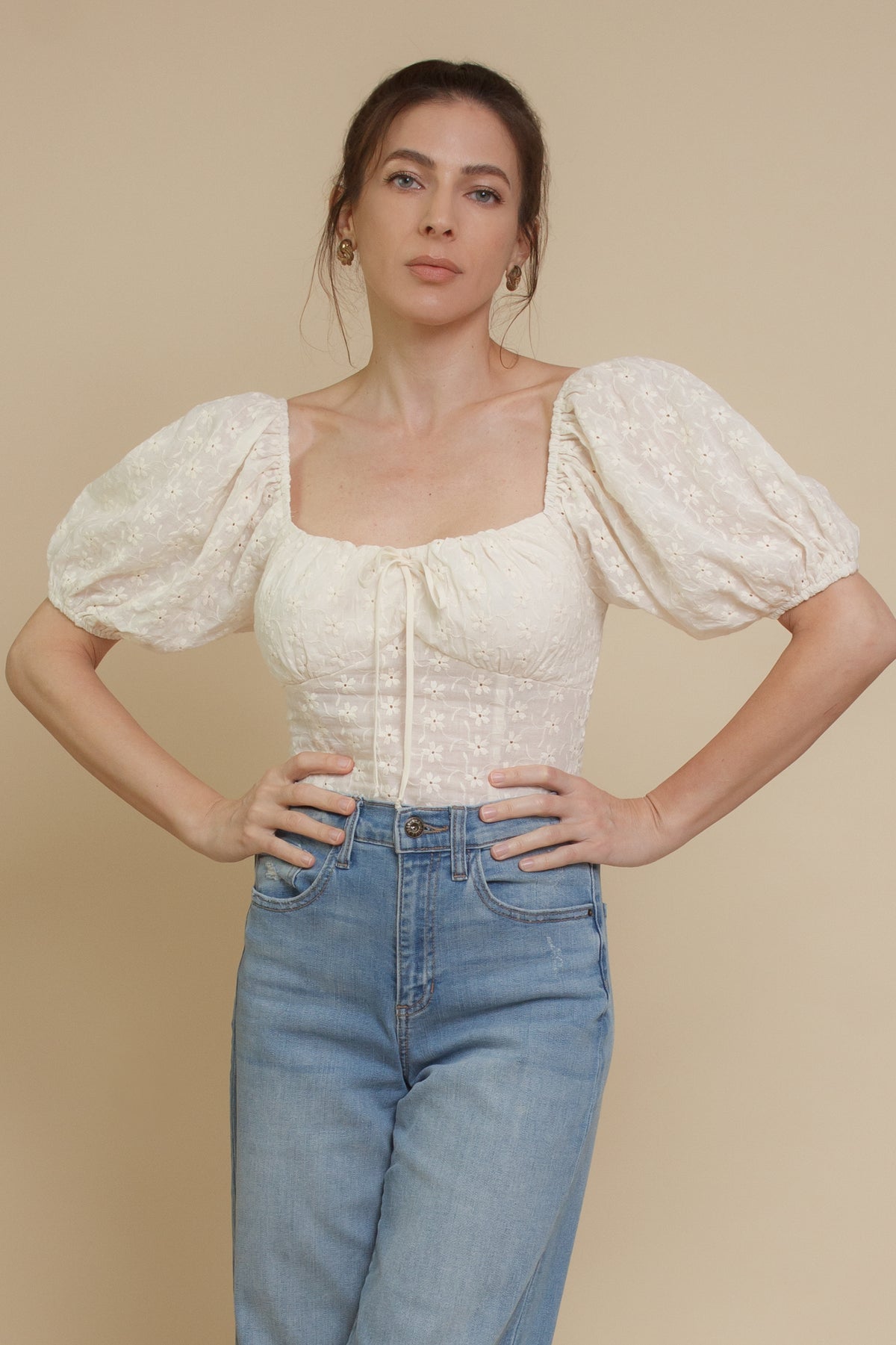 By Together Floral Embroidered Top (S)