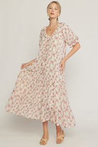 NEW Floral Ruffle Maxi Dress (M)