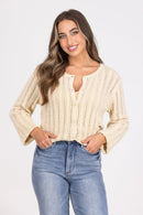 Heyson Textured Button Up Sweater (1X)