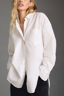 NEW Aerie White Cotton Button Up (XXL)