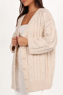 Chunky Cable Knit Cardigan (M)