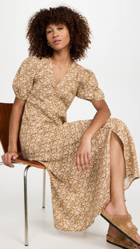 Faherty Floral Maxi Dress (S)