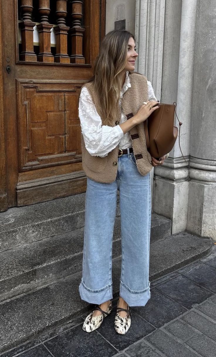 Faux Suede Sherpa Vest (S-L)
