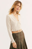Free People Crochet Ribbed Top (M)