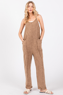 Brown Straight Jumpsuit Overalls (M)