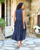 Frank & Eileen Daphne Linen Midi Dress (M)