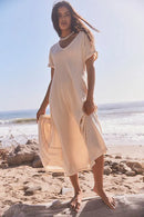 Free People Cream Maxi Dress (S)